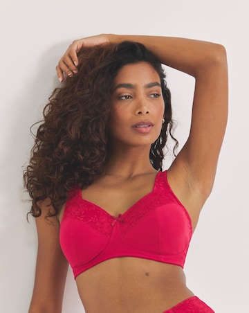 Pretty Secrets (2 Pack) New Sarah Cotton Non Wired Bras (B-G) Navy/Red