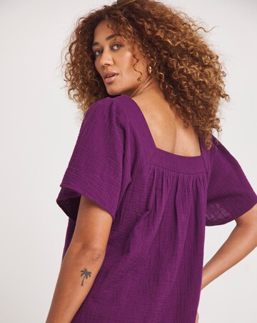 Cheesecloth Square Neck Top