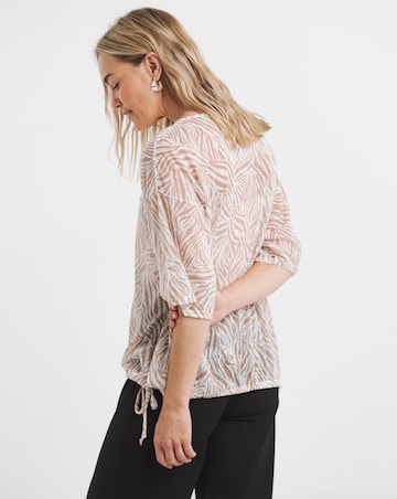 Linen Look Tie Side Top