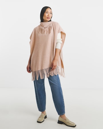 Fringe High Neck Cape