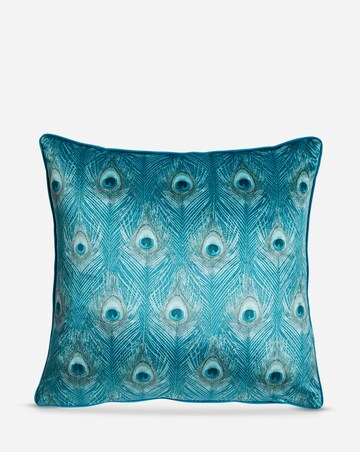 Velvet Peacock Cushion