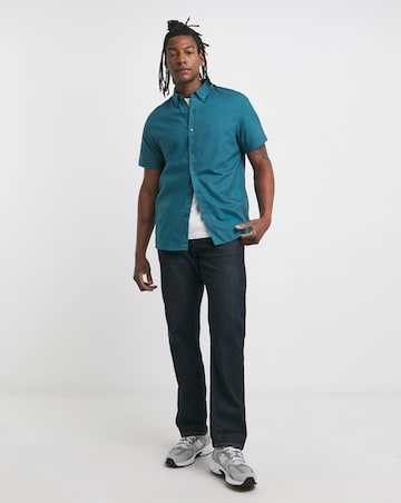 Short Sleeve Teal Oxford Shirt Regular