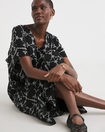 Pure Cotton Broderie Smock Dress