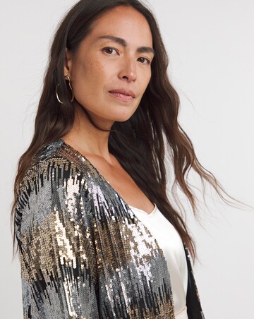 Sequin Ombre Zig Zag Kimono