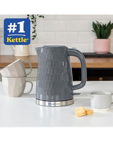Russell Hobbs 26053 Textured Honeycomb Grey Kettle