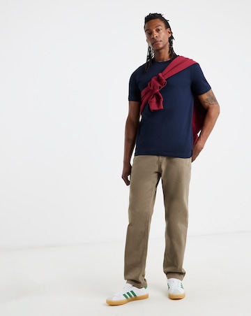 Supima Crew Neck T-Shirt- Navy