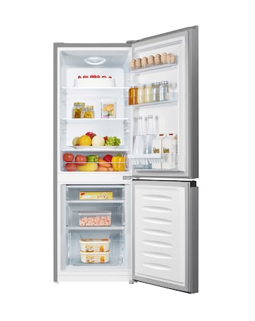 Fridgemaster MC50165ES 60/40 Fridge Freezer - Silver E Rated