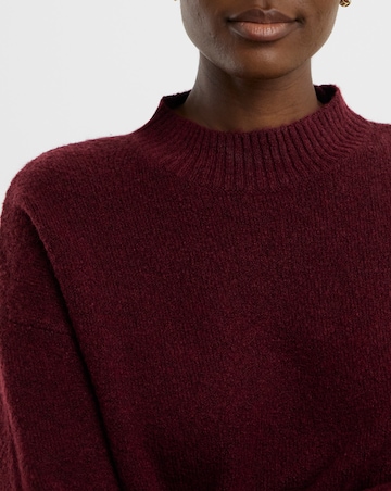 Cosy Yarn Wine High Neck Tunic