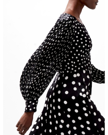 French Connection Polka Dot Candice Satin Dress