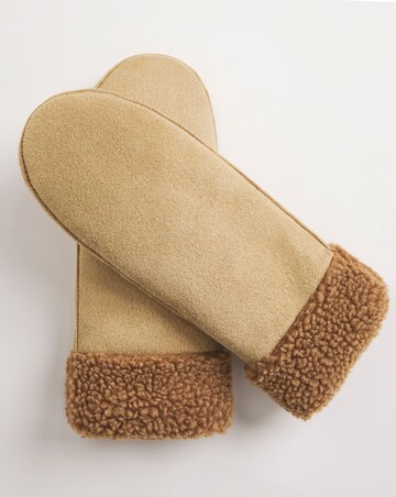 Faux Shearling Mittens