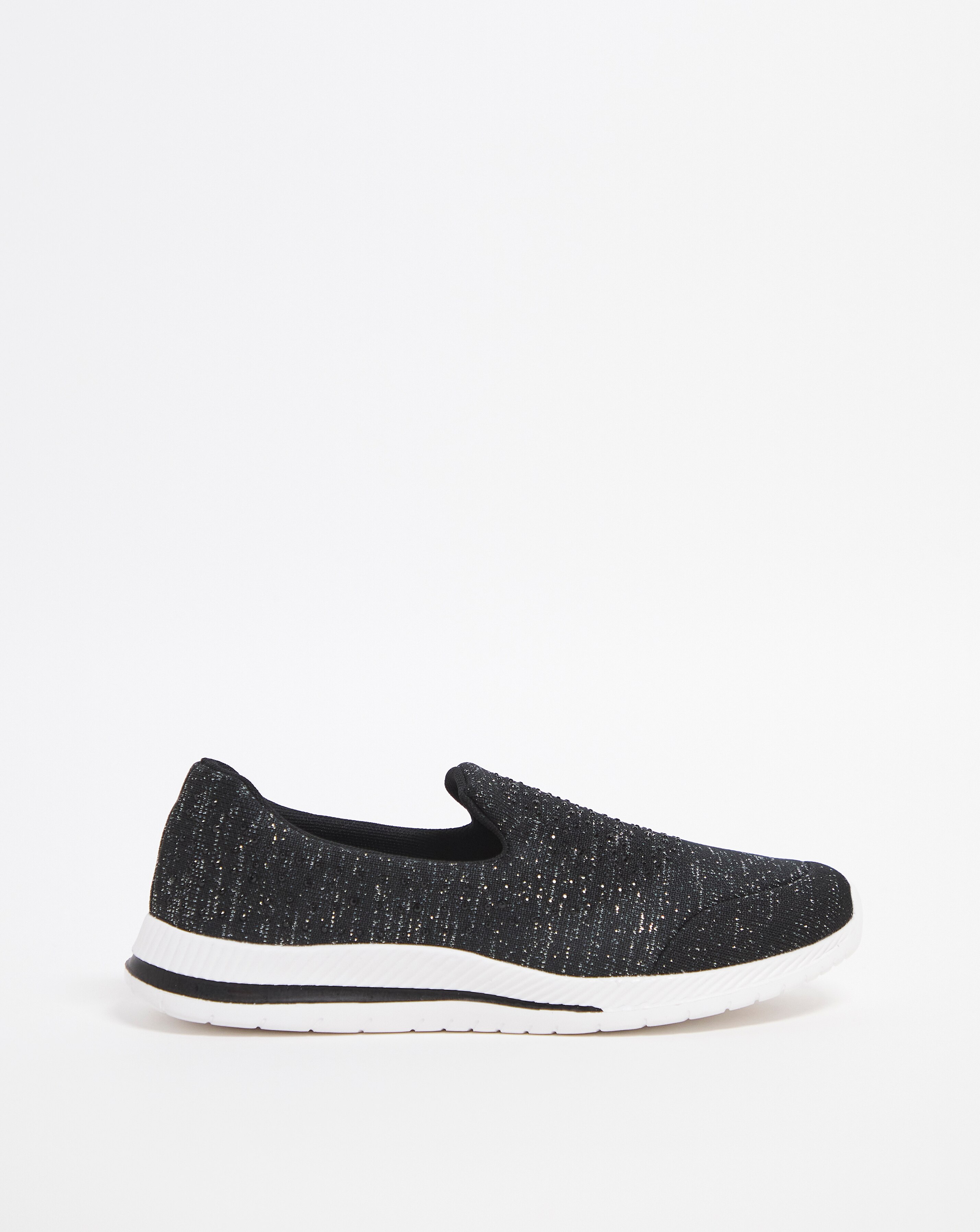Diamante Slip On Leisure Shoe EEE Fit