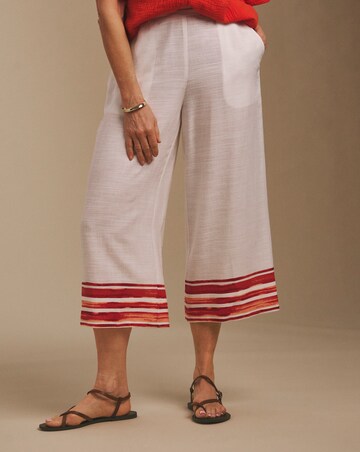 Julipa Cropped Printed Linen Trousers