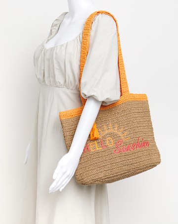 Hello Sunshine Slogan Beach Bag