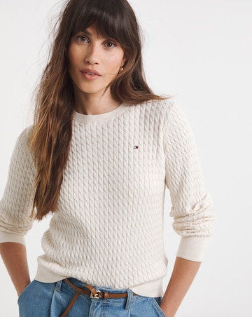 Tommy Hilfiger Cable Knit Crew Long Sleeve Sweater