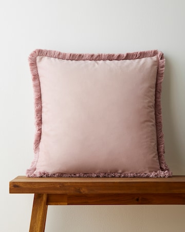 Luxe Velvet Fringed Cushion