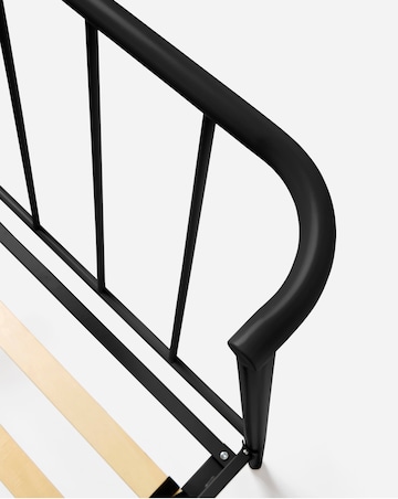 Cole Curved Metal Bed with 3 Layer Memory Foam Hybrid Mattress