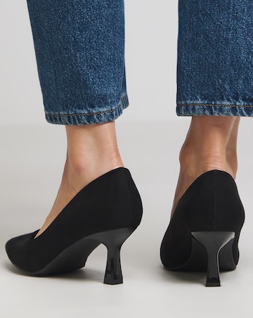 Heavenly Soles Connie Kitten Heel Pointed Court Shoe Extra Wide EEE Fit