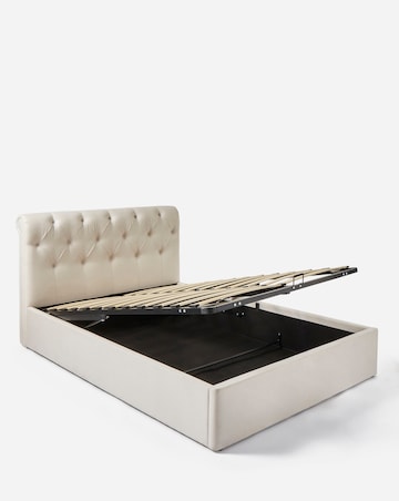 Megin Buttoned Ottoman Bed Frame