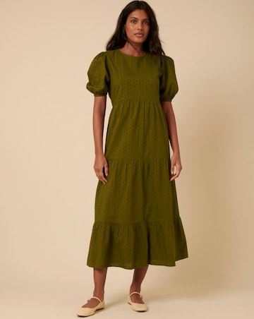 Nobody's Child Spot Puff Sleeve Dress