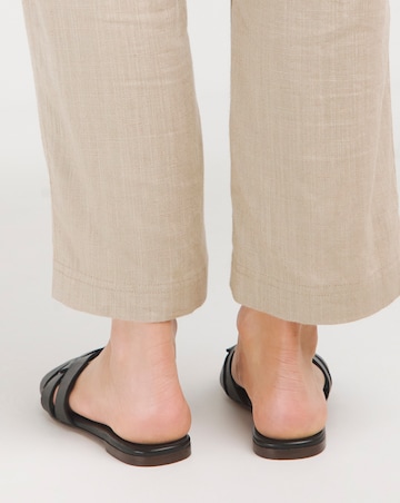 Wisteria Leather Woven Flat Mule - Wide Fit (E)