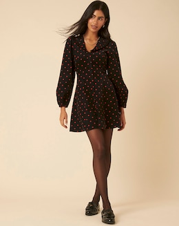 Nodody's Child Emma Spot Corduroy Mini Dress