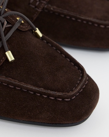 Nina Classic Leather Boat Shoes - Wide Fit (E)