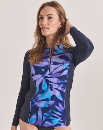 Sports Swim Zip Up Rash Guard