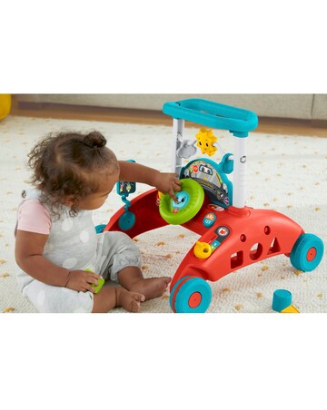 Fisher-Price 2-Sided Steady Speed Baby Walker with 100+ Songs, Sounds and Phrase