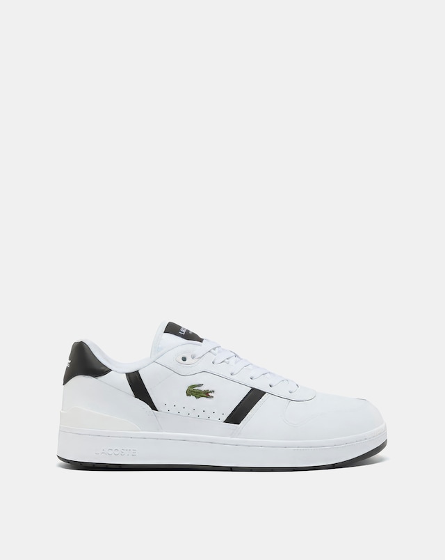 Lacoste T-Clip Set Leather Trainer - White/Black