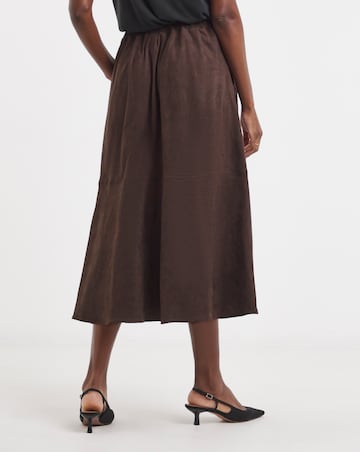 Suedette Midi Circle Skirt