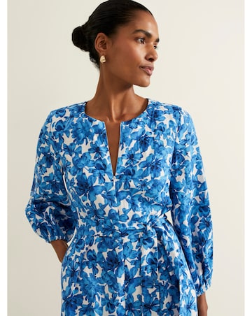 Phase Eight Rosey Floral Linen Jumpsuit