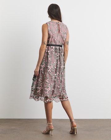 Joanna Hope Floral Mesh Prom Dress