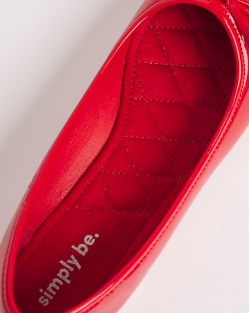 Eva Square Toe Ballerina Shoes Wide E Fit Simply Comfort