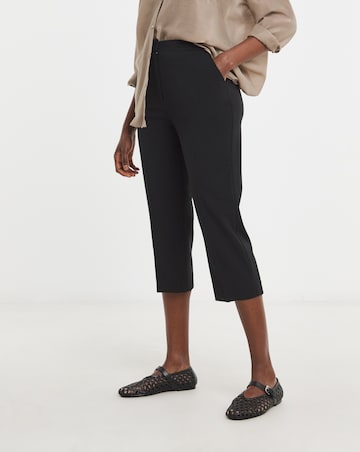 Black Capri Cropped Trousers