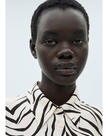 Mango Ideale Zebra Print Shirt