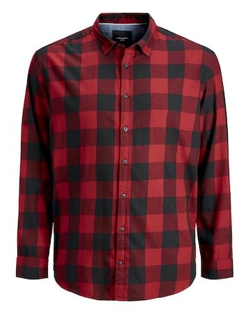 Jack & Jones Gingham Check Shirt - Red/Black