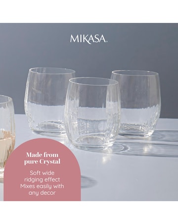 Mikasa Treviso Set of 4 Stemless Wine Glasses