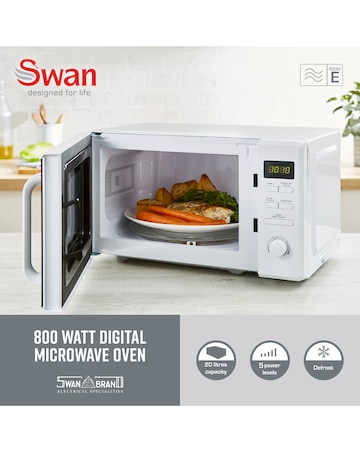 Swan SM4421WHT 20L White Digital Microwave