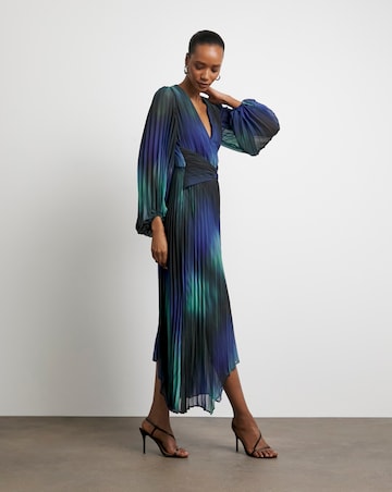 Joanna Hope Asymmetric Pleated Dress