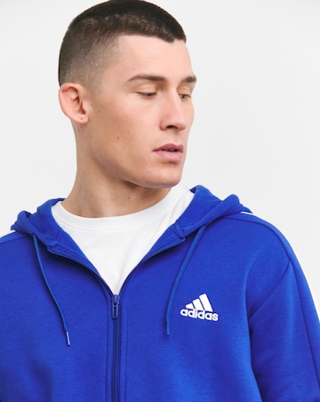 adidas 3 Stripes Fleece Full Zip Hoodie