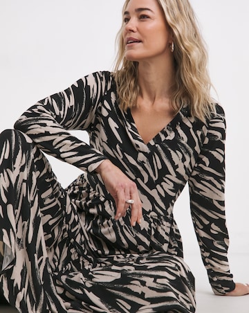 Soft Touch Long Sleeve Notch Neck Dress