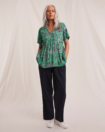 Julipa Textured Crinkle Printed Blouse