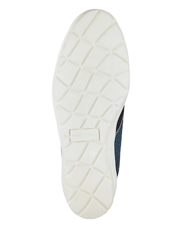 Heavenly Soles Leisure Lace Up Shoes With Zip Detail Wide E Fit