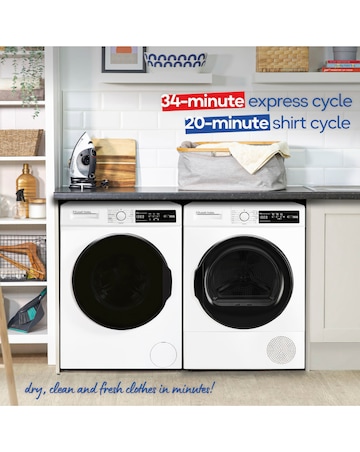Russell Hobbs RH9HPTD111W, 9kg, Heat Pump Tumble Dryer - White