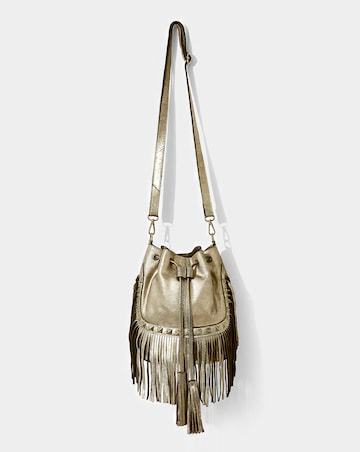 Joe Browns Gold Rush Metallic Suede Bag