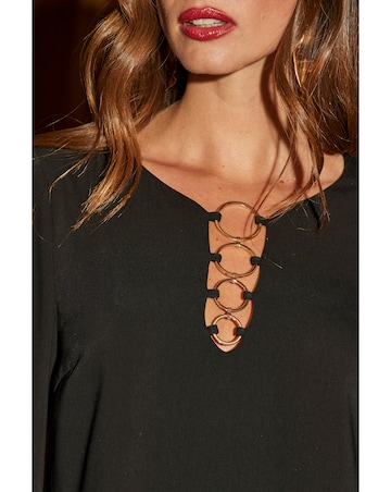 Sosandar Hoop Detail Shift Dress