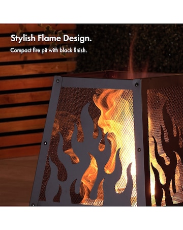 VonHaus Flame Design Square Fire Pit