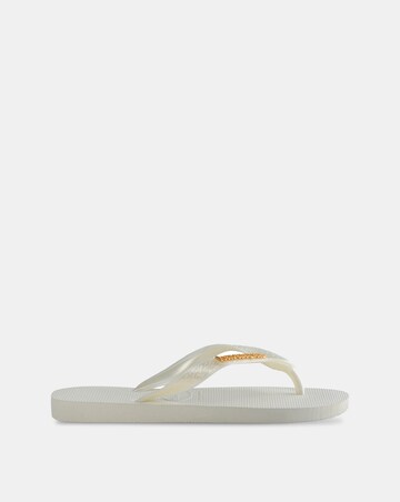 Havaianas Metallic Logo Toe Post Flip Flop Sandals