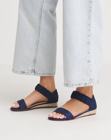 Candace Twin Strap Espadrille Sandals - Wide Fit (E)