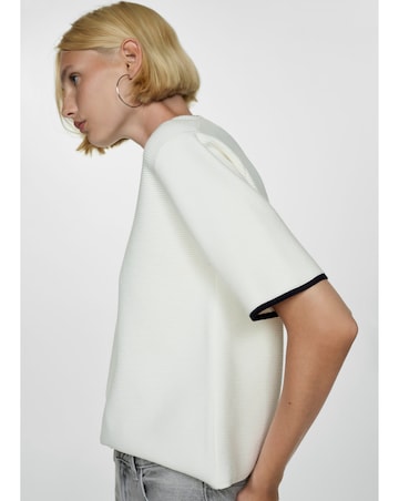 Mango Contrast Trim Sweater